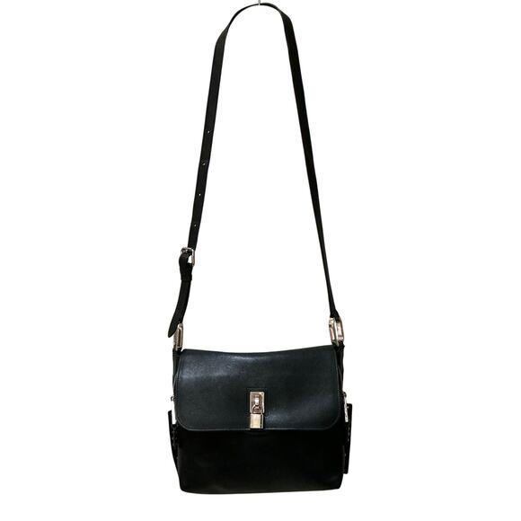 Marc Jacobs Paradise Baxter Luxury Lambskin Leather Black Crossbody Silver Studs - Picture 1 of 12